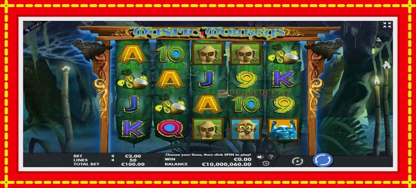 Slot machine Mystic Monkeys with access to free game online, picture 1