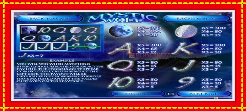 Slot machine Mystic Wolf with access to free game online, picture 4