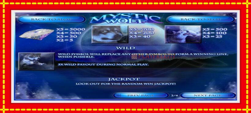 Slot machine Mystic Wolf with access to free game online, picture 5