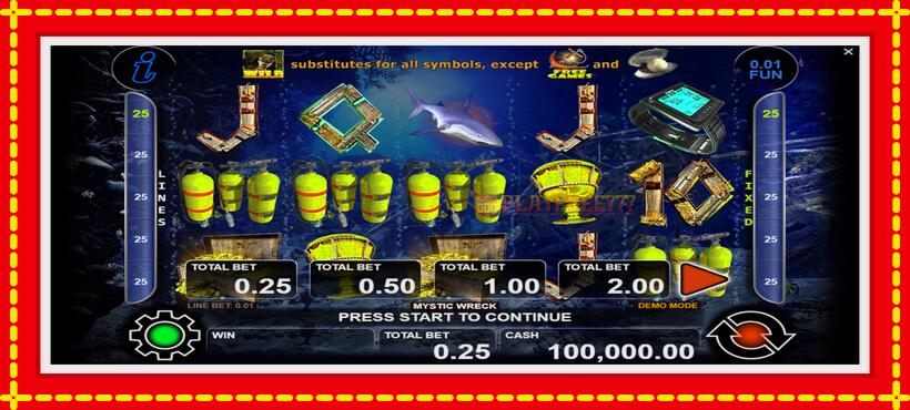 Slot machine Mystic Wreck with access to free game online, picture 1