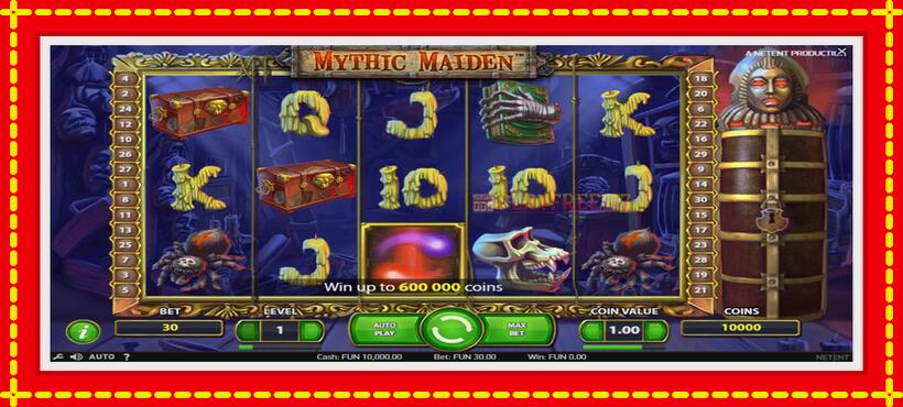 Slot machine Mythic Maiden with access to free game online, picture 1