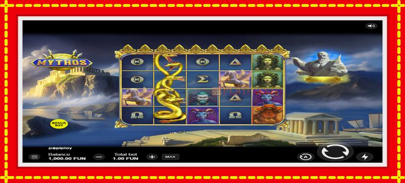 Slot machine Mythos with access to free game online, picture 2