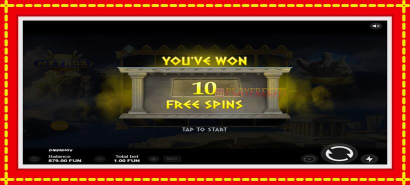 Slot machine Mythos with access to free game online, picture 3