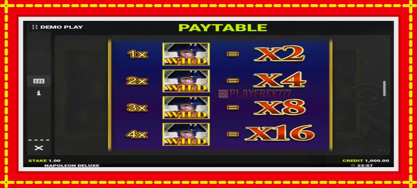 Slot machine Napoleon Deluxe with access to free game online, picture 5