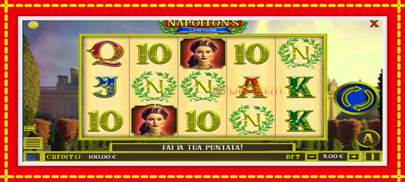 Slot machine Napoleons Campaigns with access to free game online, picture 1