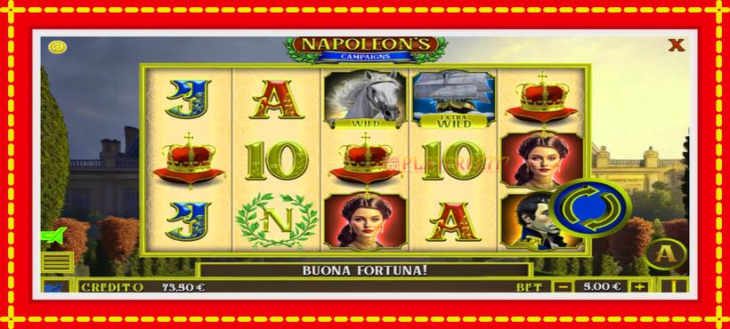 Slot machine Napoleons Campaigns with access to free game online, picture 2