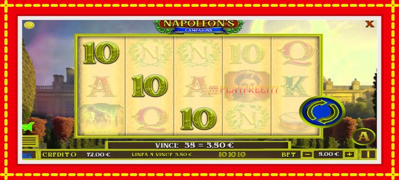 Slot machine Napoleons Campaigns with access to free game online, picture 3