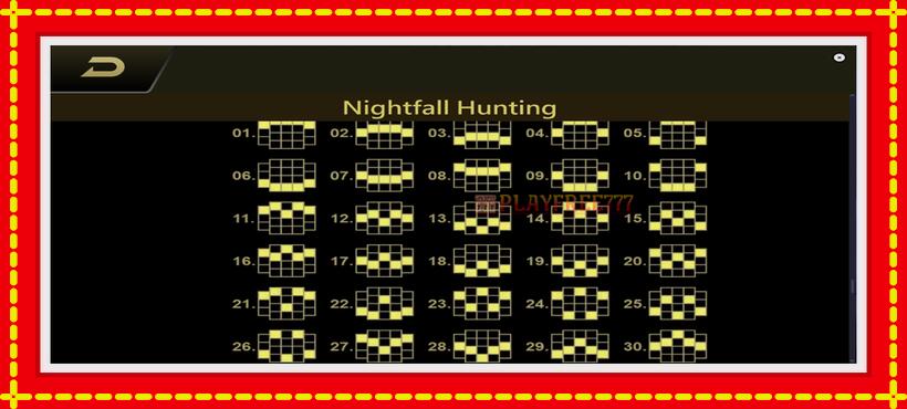 Slot machine Nightfall Hunting with access to free game online, picture 7