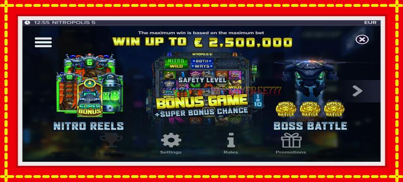 Slot machine Nitropolis 5 with access to free game online, picture 5