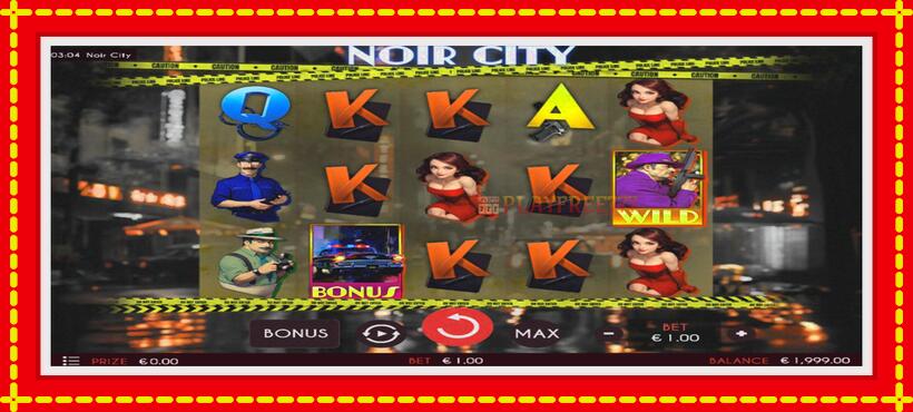 Slot machine Noir City with access to free game online, picture 2