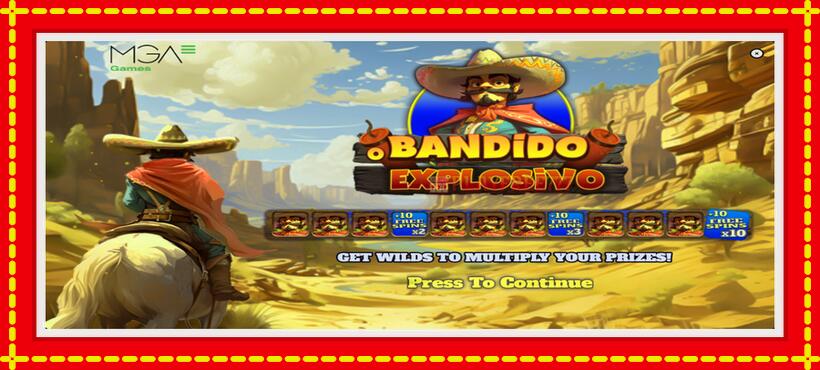 Slot machine O Bandido Explosivo with access to free game online, picture 1