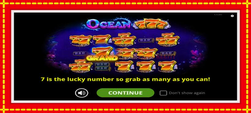 Slot machine Ocean 777 with access to free game online, picture 1