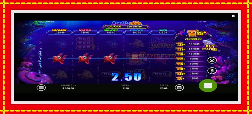 Slot machine Ocean 777 with access to free game online, picture 3