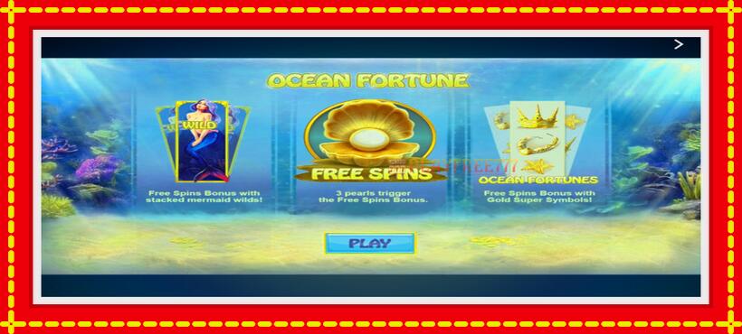 Slot machine Ocean Fortune with access to free game online, picture 1