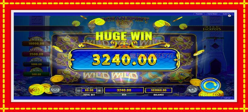 Slot machine Ocean Spirit MegaJackpots with access to free game online, picture 4