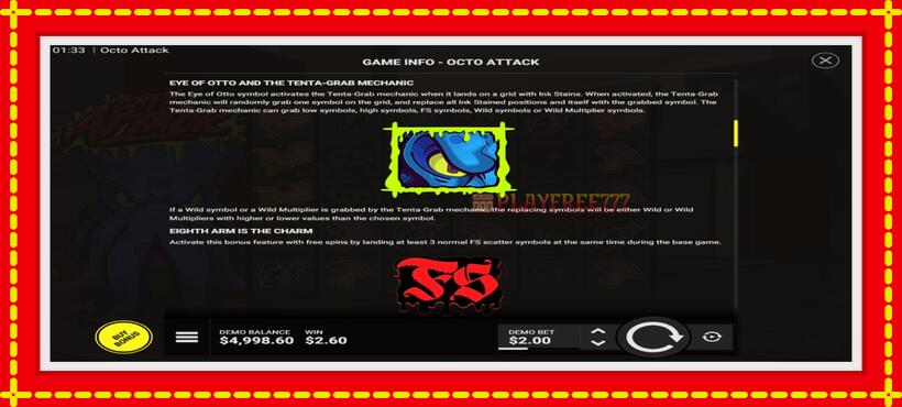 Slot machine Octo Attack with access to free game online, picture 5