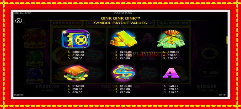 Slot machine Oink Oink Oink with access to free game online, picture 6