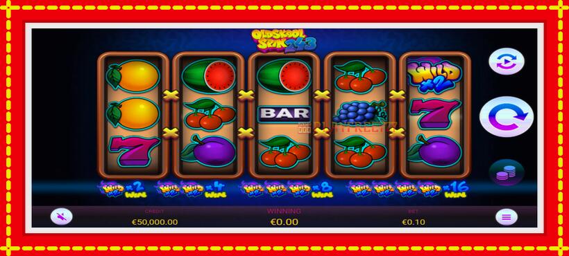 Slot machine Oldskool Spin 243 with access to free game online, picture 1