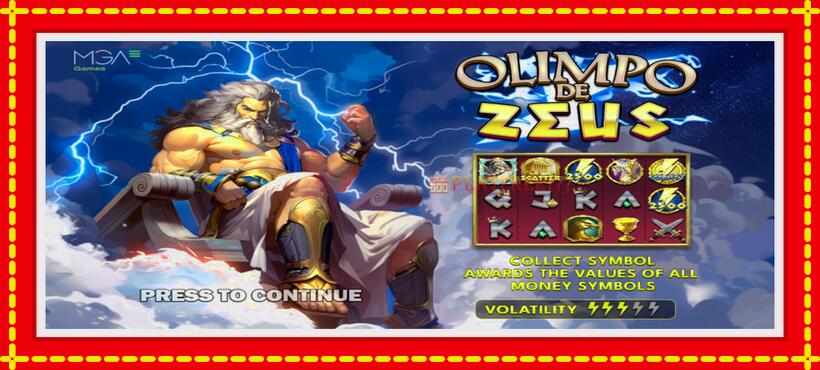 Slot machine Olimpo de Zeus with access to free game online, picture 1