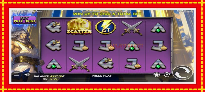 Slot machine Olimpo de Zeus with access to free game online, picture 2