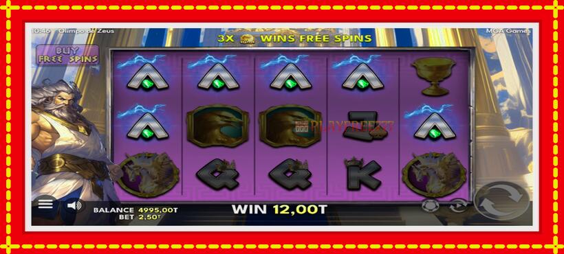 Slot machine Olimpo de Zeus with access to free game online, picture 3