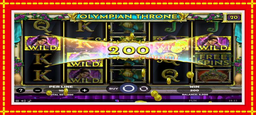 Slot machine Olympian Throne with access to free game online, picture 2