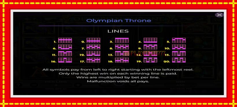 Slot machine Olympian Throne with access to free game online, picture 4