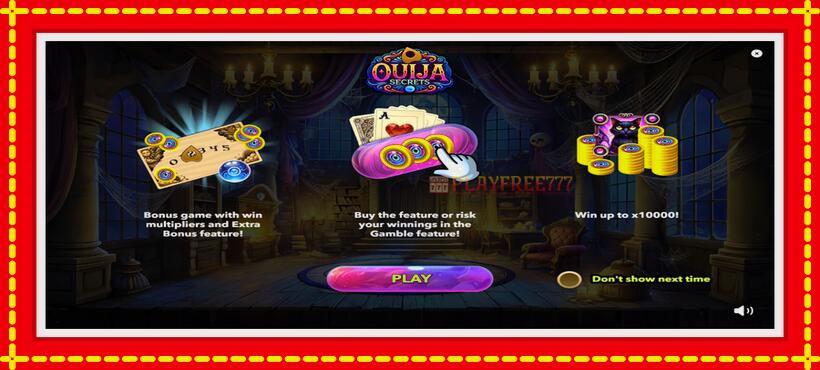 Slot machine Ouija Secrets with access to free game online, picture 1