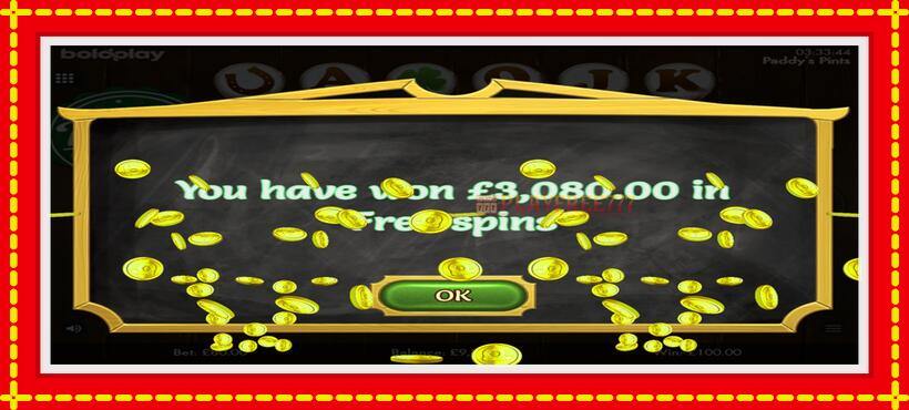 Slot machine Paddys Pints with access to free game online, picture 5