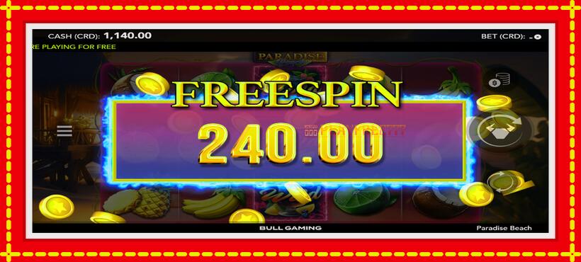 Slot machine Paradise Beach with access to free game online, picture 3