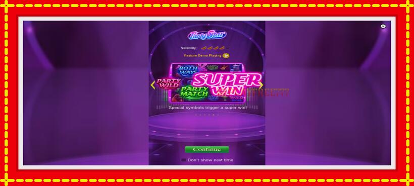 Slot machine Party Star with access to free game online, picture 1