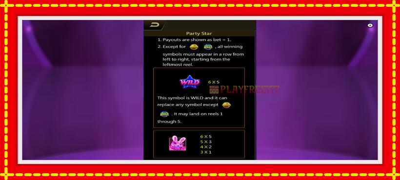 Slot machine Party Star with access to free game online, picture 6