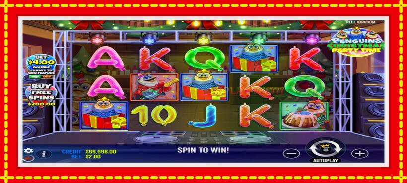 Slot machine Penguins Christmas Party Time with access to free game online, picture 2