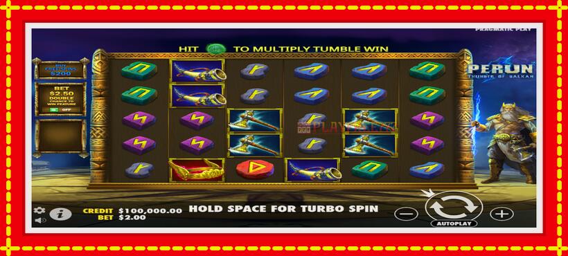 Slot machine Perun - Thunder of Balkan with access to free game online, picture 1