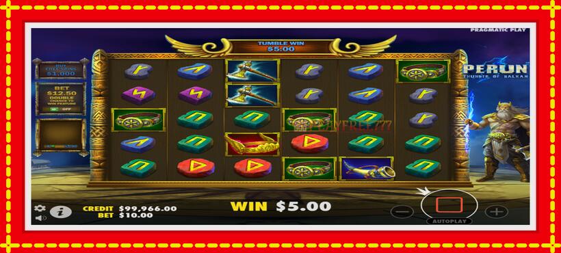 Slot machine Perun - Thunder of Balkan with access to free game online, picture 2