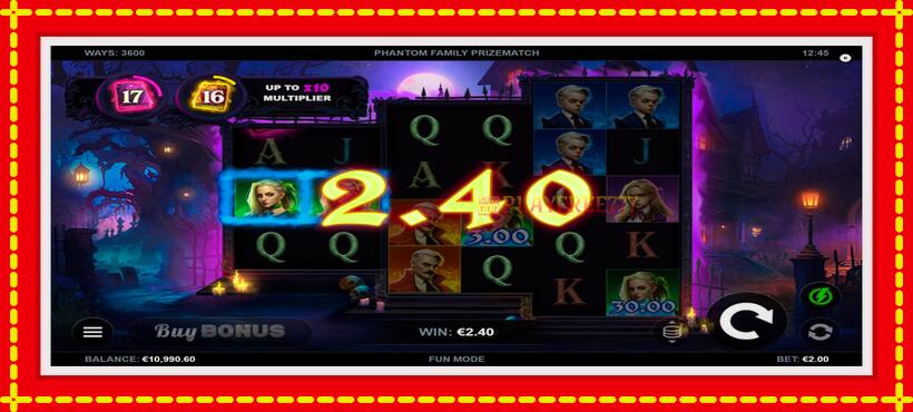 Slot machine Phantom Family PrizeMatch with access to free game online, picture 3