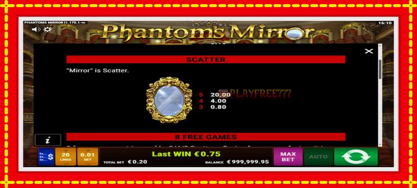 Slot machine Phantoms Mirror with access to free game online, picture 6