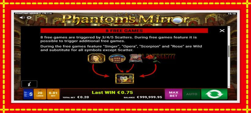 Slot machine Phantoms Mirror with access to free game online, picture 7