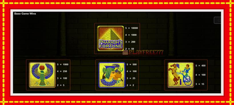 Slot machine Pharaohs Fortune with access to free game online, picture 6