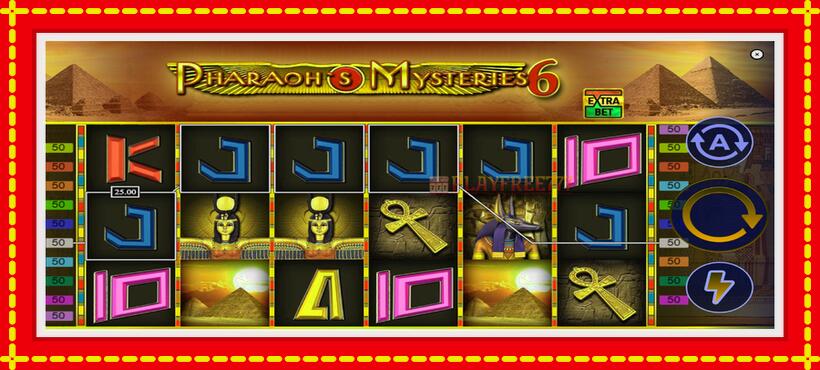 Slot machine Pharaons Mysteries 6 with access to free game online, picture 4