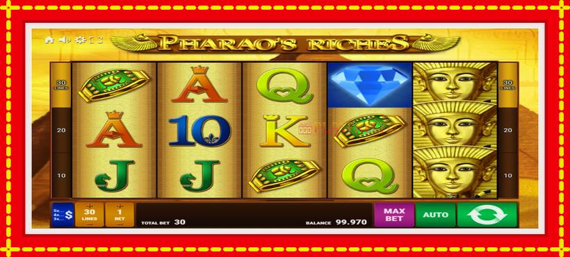 Slot machine Pharaos Riches with access to free game online, picture 1