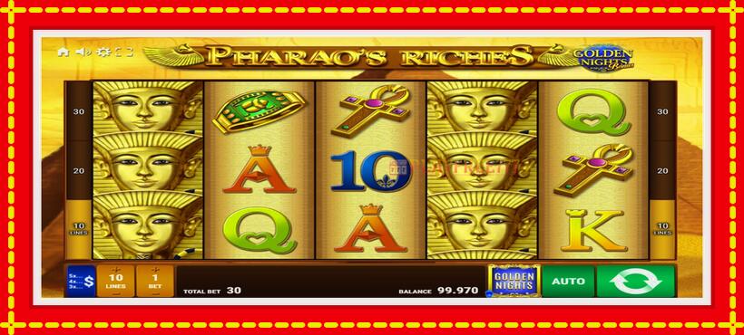 Slot machine Pharaos Riches Golden Nights with access to free game online, picture 2