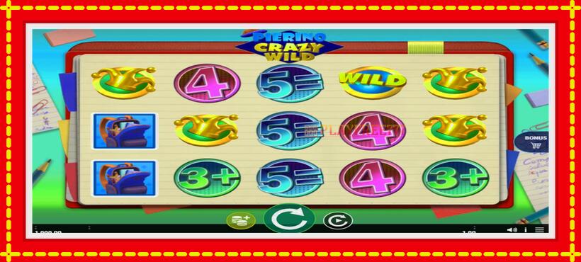 Slot machine Pierino Crazy Wild with access to free game online, picture 1