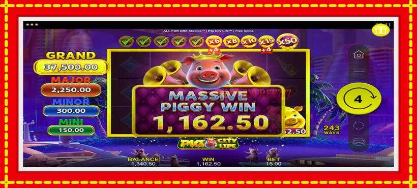 Slot machine Pig City Life with access to free game online, picture 5