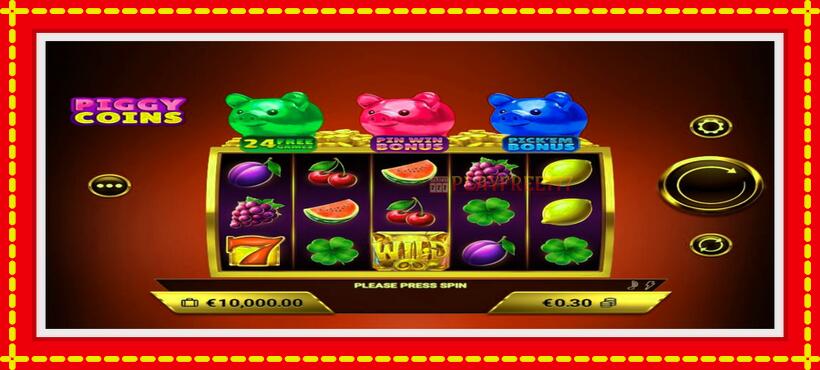 Slot machine Piggy Coins with access to free game online, picture 1