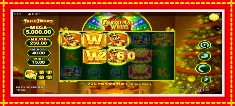 Slot machine Piles of Presents with access to free game online, picture 2