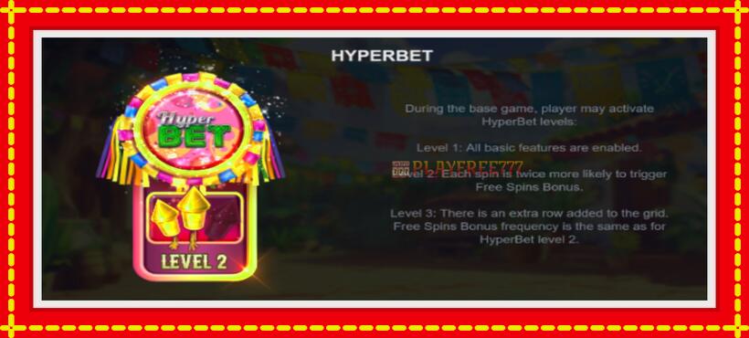 Slot machine Pinata Burst with access to free game online, picture 5