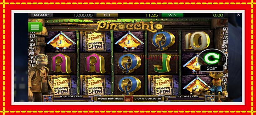 Slot machine Pinocchio with access to free game online, picture 1