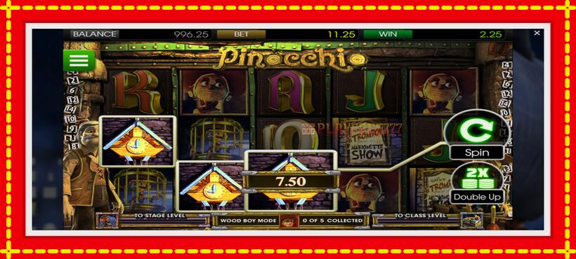 Slot machine Pinocchio with access to free game online, picture 2