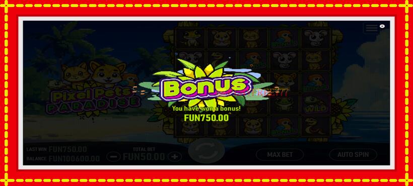 Slot machine Pixel Pets Paradise with access to free game online, picture 3